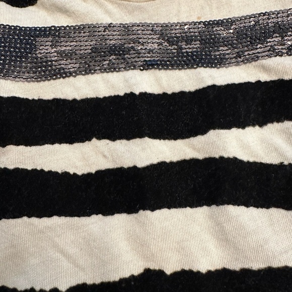 McQ Jeans by Alexander McQueen Sequin Striped Tank Top Racer Back (12) - Picture 3 of 4